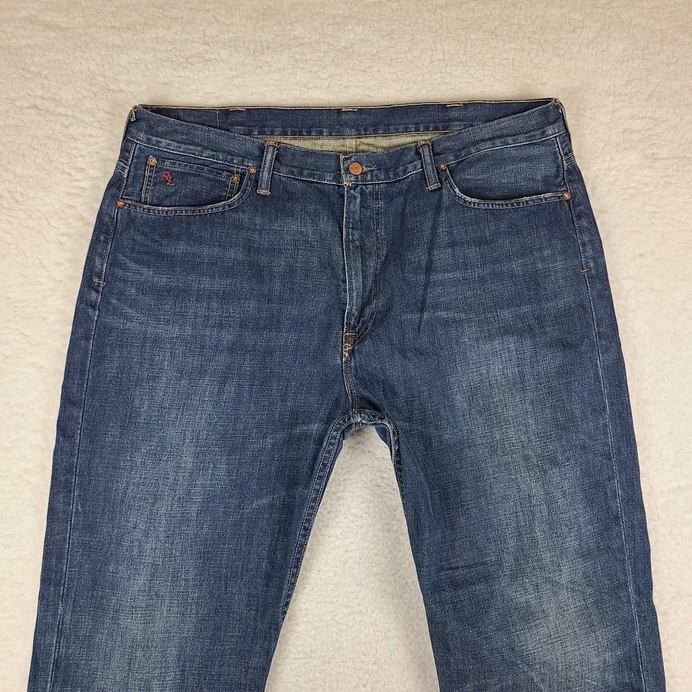 Polo Ralph Lauren Jeans Mens 40x30 Blue Vintage 67‎ Dark Wash 100% Cotton Denim